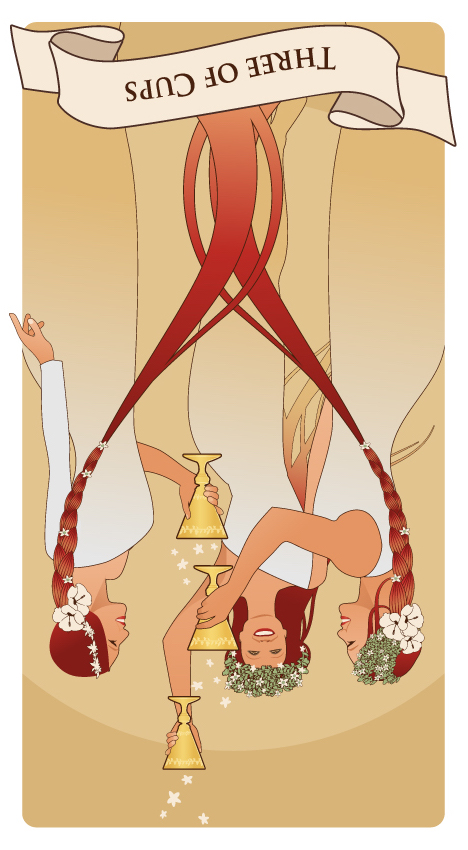 カップの3 逆位置