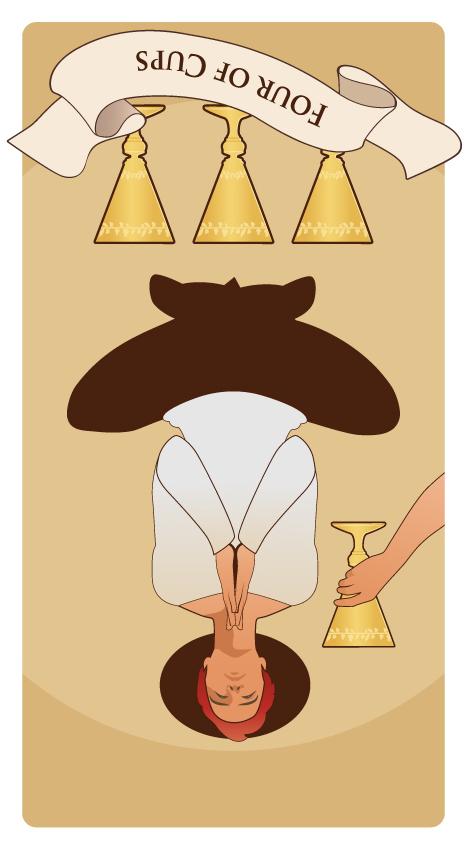 カップの4 逆位置